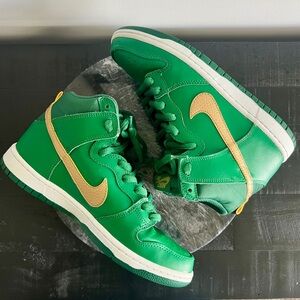 Nike Dunk Pro SB High Men’s Size 7 St. Patty’s Day 305050-373 Green Gold